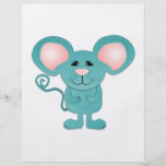 silly teal blue mousey mouse flyers