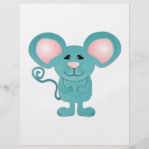 silly teal blue mousey mouse flyers