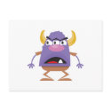 silly three-eyed ogre monster postcards