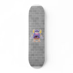 silly three-eyed ogre monster skateboards
