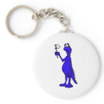 Silly Toothless Dragon with White Flag keychains