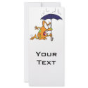 silly tree frog with umbrella cartoon rack cards