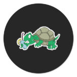 silly turtle drinking lemonade stickers