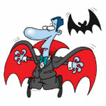 silly vampire and bat cartoon photo sculptures