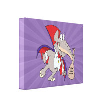 silly vampire elephant cartoon canvas prints
