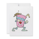 silly villian evil milkshake character invitations