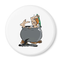 Silly Witch Bath Refrigerator Magnet