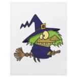 silly witchy witch toad on broomstick flyers
