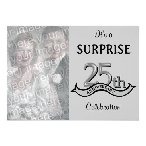 Silver (25th) Anniversary Party invitations