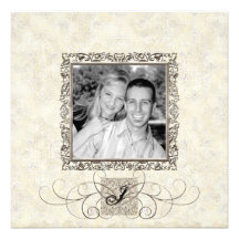 Silver Age of Elegance, Photo Wedding Invitation