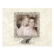 Silver Age of Elegance, Swirls RSVP Response Card Invitation