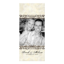 Silver Age of Elegance, Swirls Wedding Program Personalized Invites
