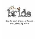 Silver and Gold Bride Customisable T-shirts