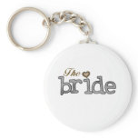 Silver and Gold Bride Key Chain