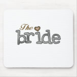 Silver and Gold Bride Mouse Pads