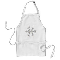 Silver and Gold Snowflake #2 Aprons