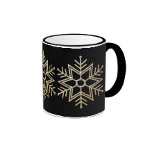 Silver and Gold Snowflake Mug