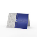 Silver and Navy Thank You Card