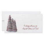 Silver and Red Christmas Tree Holiday Photo Card photo cards