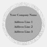 Silver  and White Business Address Lables Stickers