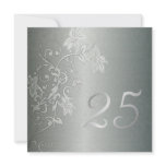 Silver Anniversary  25 Years Damask Flair invitations
