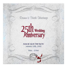 Silver Anniversary Custom Announcements