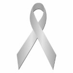 Silver Awareness Ribbon Pin Cut Outs
