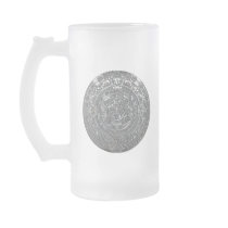 Silver Aztec Calendar Coffee Mugs