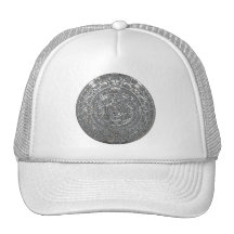Silver Aztec Calendar Trucker Hats
