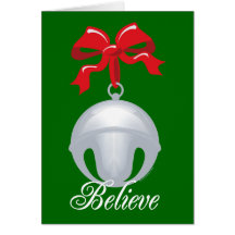 Silver Bell Believe Greeting Card