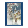 Silver Bells and Church Vintage Christmas Post Cards