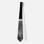 Silver, Black and White Hawaiian Fathers Day Tie