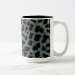 SILVER BLACK ANIMAL PRINT PATTERN DIGITAL ART WALL COFFEE MUGS