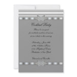 Silver & Black Cocktail Party Invitation Template