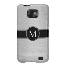 Silver, Black, White with Your Monogram Galaxy SII Cover