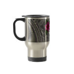 Silver Bloom Steel Travel Mug