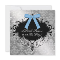 Silver Blue Black Prince Baby Boy Shower