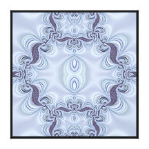 Silver Blue Pattern Wrapped Canvas Stretched Canvas Prints