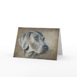 Silver Blue Weimaraner Portrait Greeting Cards