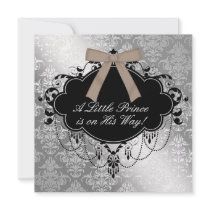 Silver Brown Black Prince Baby Boy Shower