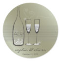 Silver Bubbles Celebration Thank You Label Sticker