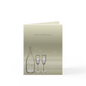 Silver Bubbles Celebration Thank You Note Card