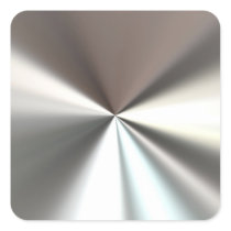 Silver Burst Square Sticker