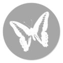 Silver Butterfly Envelope Sticker Seal