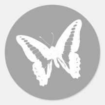 Silver Butterfly Envelope Sticker Seal