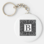 Silver Celtic "B" Monogram Key Chains