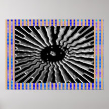 Silver  Chakra Meditation Mandala on Crystal Glass Print