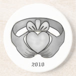 Silver Claddagh Ring Drink Coasters