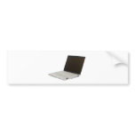 Silver coloured laptop bumper stickers