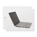 Silver coloured laptop invitations